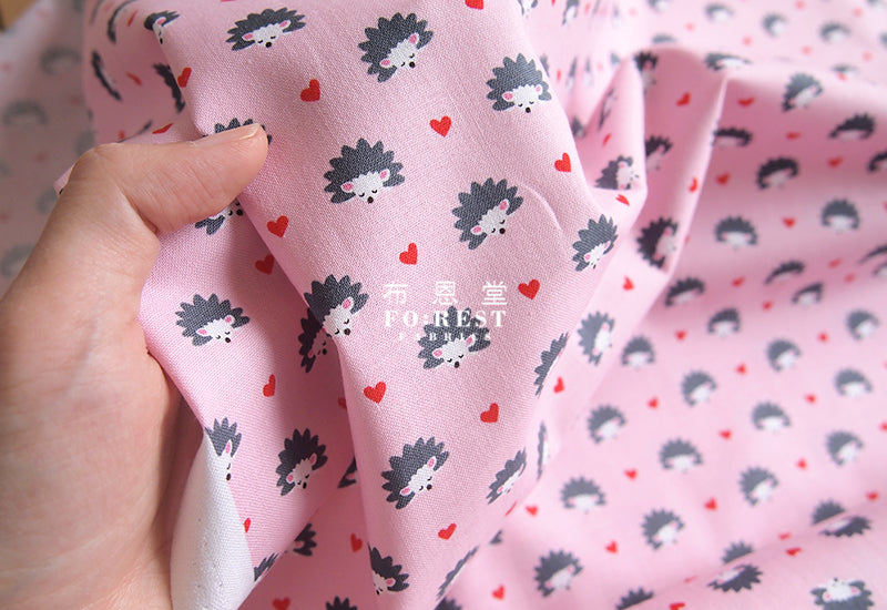 cotton - hedghog fabric - forest-fabric