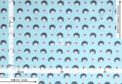 cotton - hedghog fabric - forest-fabric