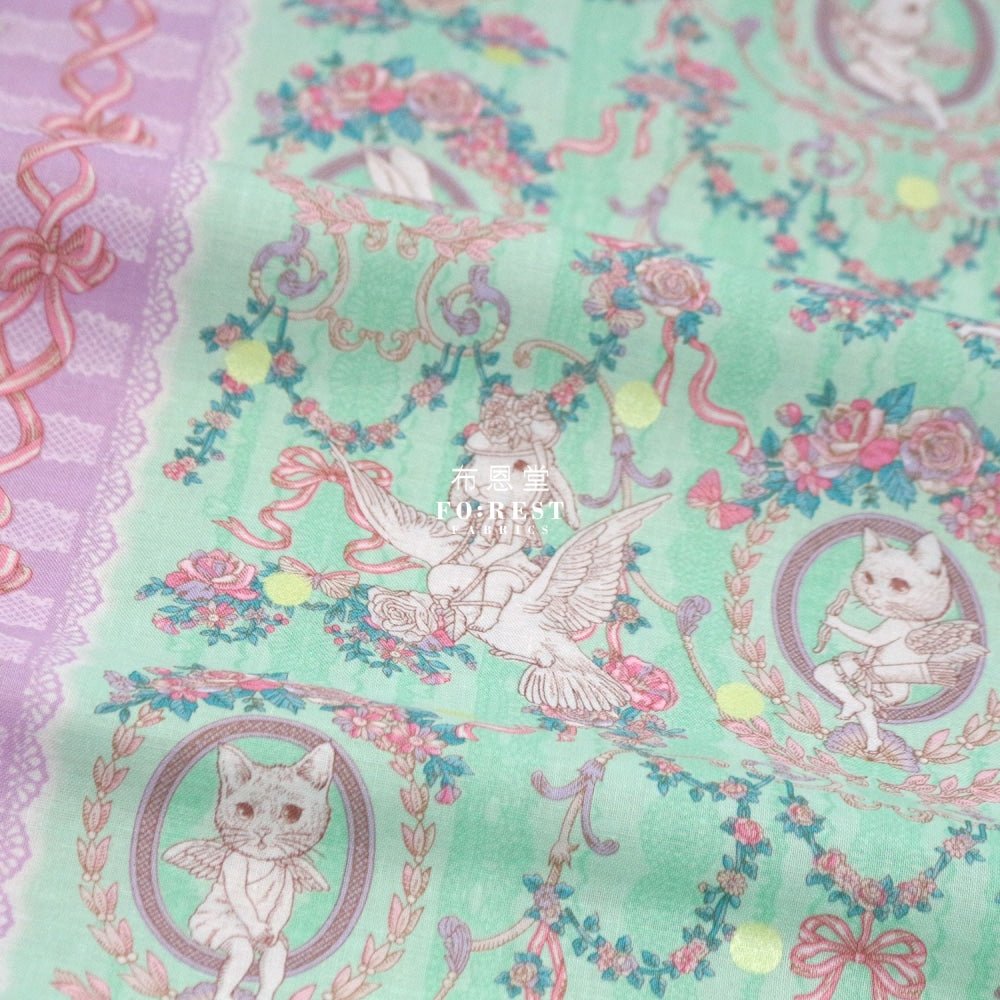 JoliFleur - cotton - Festoon EVERGREEN fabric - FO:REST Fabric 布恩堂Liberty fabrictana lawnjapanese fabricykk zipper