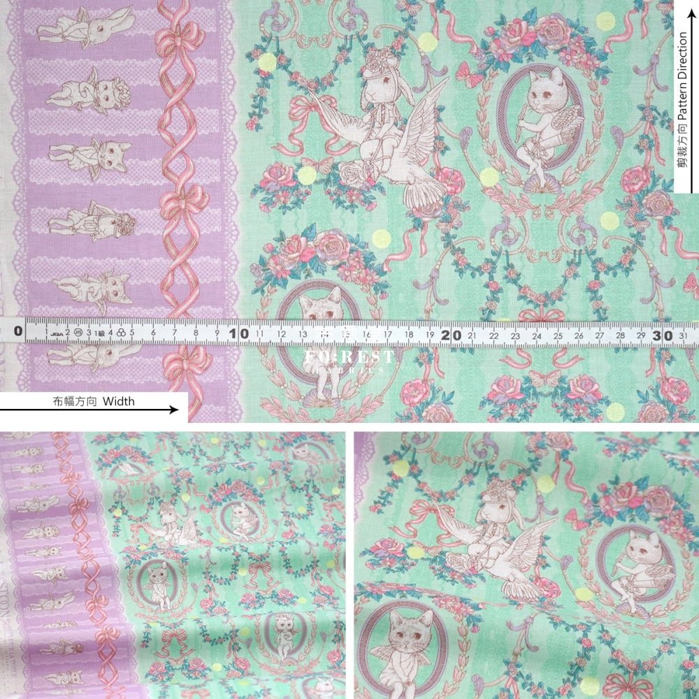 JoliFleur - cotton - Festoon EVERGREEN fabric - FO:REST Fabric 布恩堂Liberty fabrictana lawnjapanese fabricykk zipper