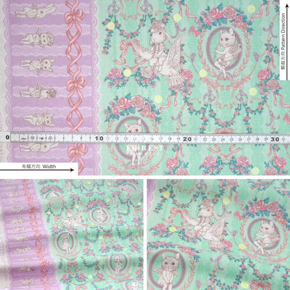 JoliFleur - cotton - Festoon EVERGREEN fabric - FO:REST Fabric 布恩堂Liberty fabrictana lawnjapanese fabricykk zipper