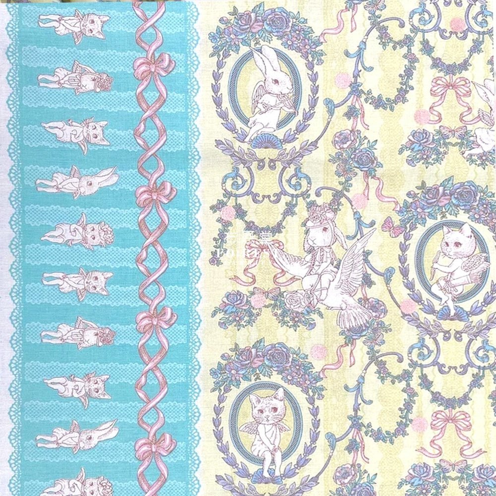 JoliFleur - cotton - Festoon LEMON fabric - FO:REST Fabric 布恩堂Liberty fabrictana lawnjapanese fabricykk zipper