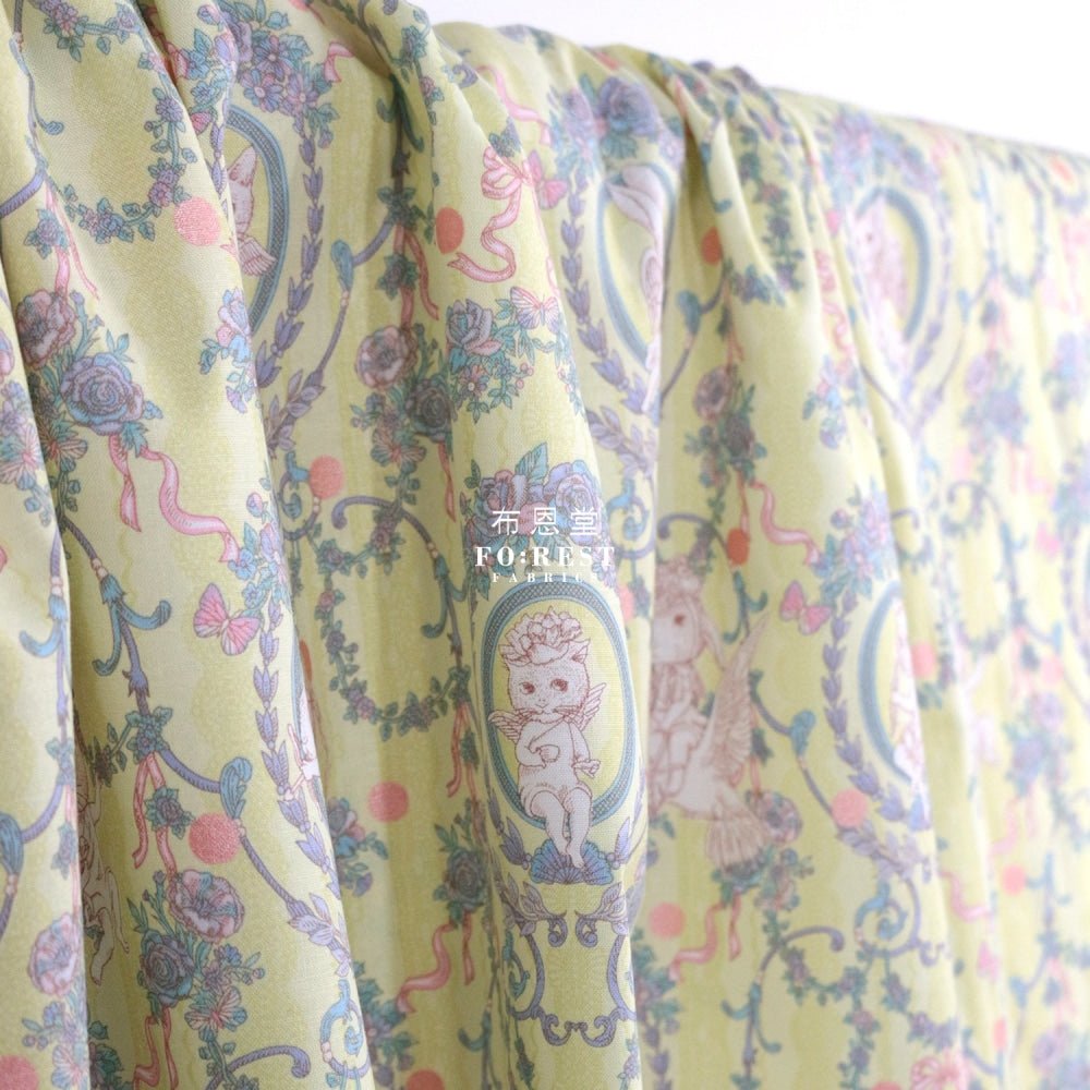 JoliFleur - cotton - Festoon LEMON fabric - FO:REST Fabric 布恩堂Liberty fabrictana lawnjapanese fabricykk zipper