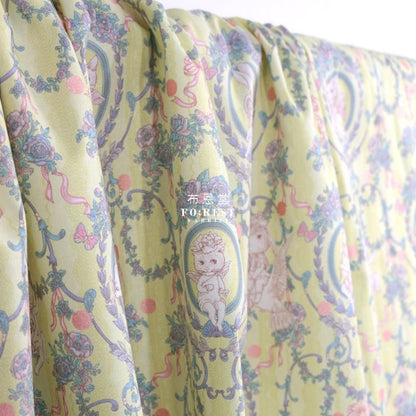 JoliFleur - cotton - Festoon LEMON fabric - FO:REST Fabric 布恩堂Liberty fabrictana lawnjapanese fabricykk zipper