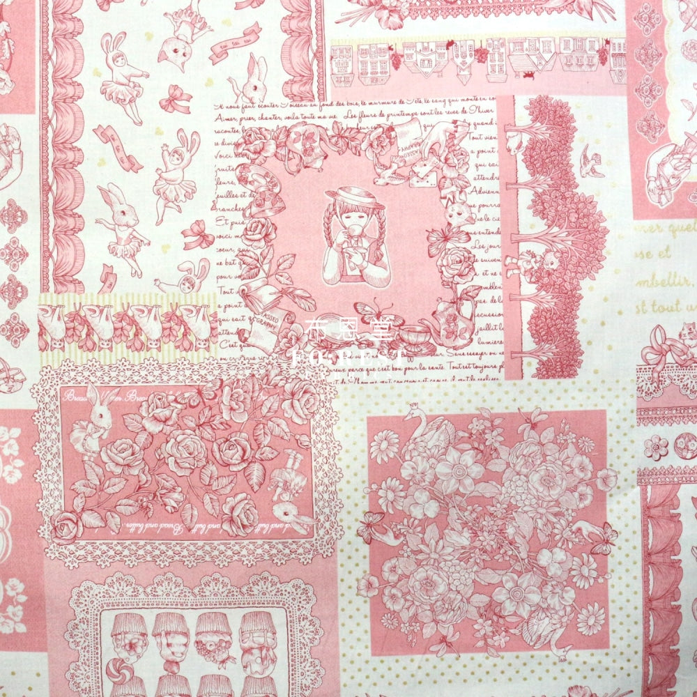 Jolifleur - Cotton Linen Toitoitoi Red Fabric