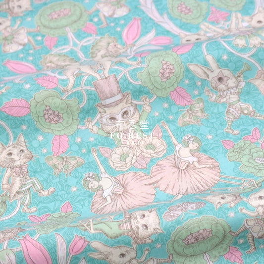 Jolifleur - Cotton Showtime Fabric Minttea Fabric