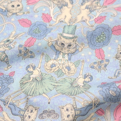 JoliFleur - cotton - Showtime fabric Noël Blue - FO:REST Fabric 布恩堂Liberty fabrictana lawnjapanese fabricykk zipper