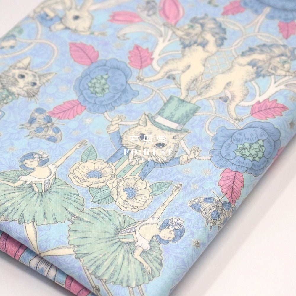 JoliFleur - cotton - Showtime fabric Noël Blue - FO:REST Fabric 布恩堂Liberty fabrictana lawnjapanese fabricykk zipper
