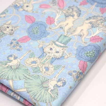 JoliFleur - cotton - Showtime fabric Noël Blue - FO:REST Fabric 布恩堂Liberty fabrictana lawnjapanese fabricykk zipper