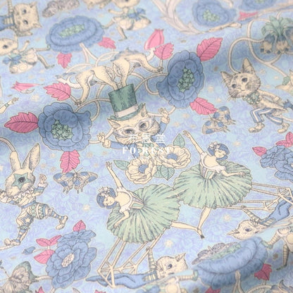 JoliFleur - cotton - Showtime fabric Noël Blue - FO:REST Fabric 布恩堂Liberty fabrictana lawnjapanese fabricykk zipper
