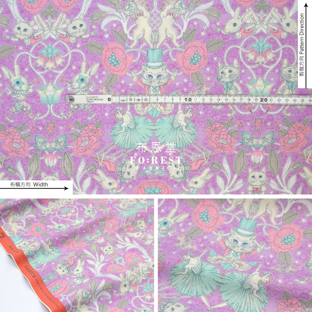 Jolifleur - Cotton Showtime Fabric Purple Fabric