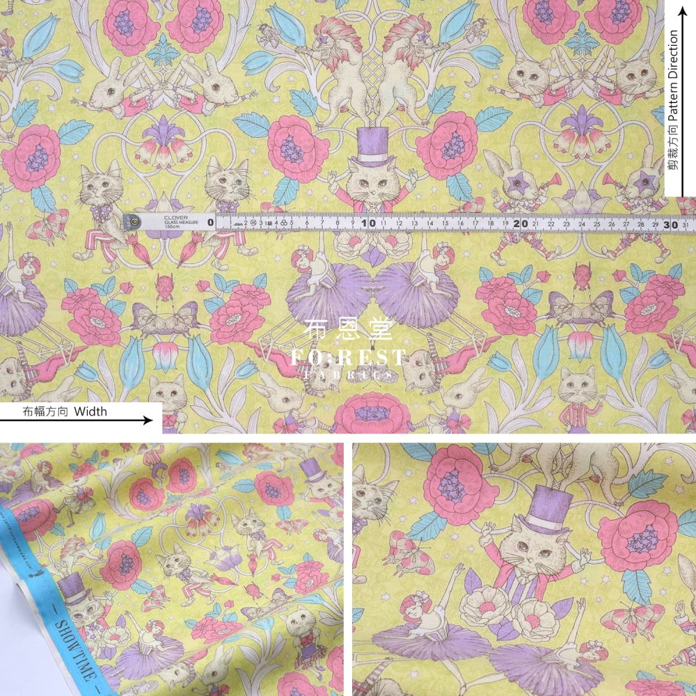Jolifleur - Cotton Showtime Fabric Yellow Fabric