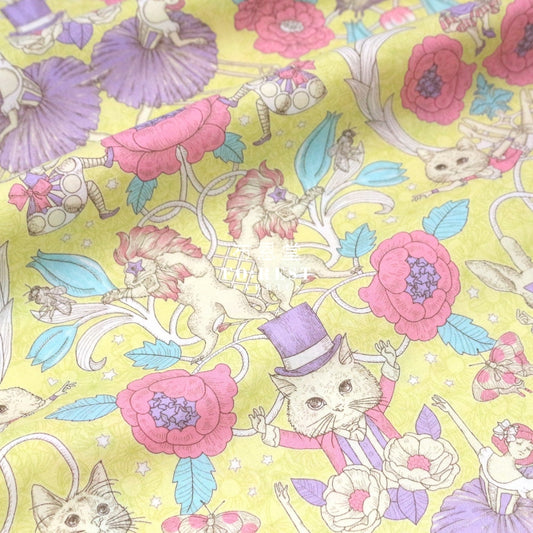 Jolifleur - Cotton Showtime Fabric Yellow Fabric