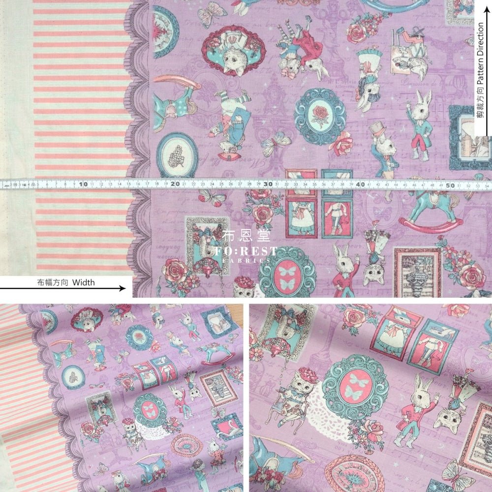 JoliFleur - cotton - TeaParty LT.PURPLE fabric - FO:REST Fabric 布恩堂Liberty fabrictana lawnjapanese fabricykk zipper