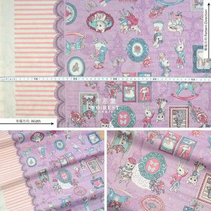 JoliFleur - cotton - TeaParty LT.PURPLE fabric - FO:REST Fabric 布恩堂Liberty fabrictana lawnjapanese fabricykk zipper