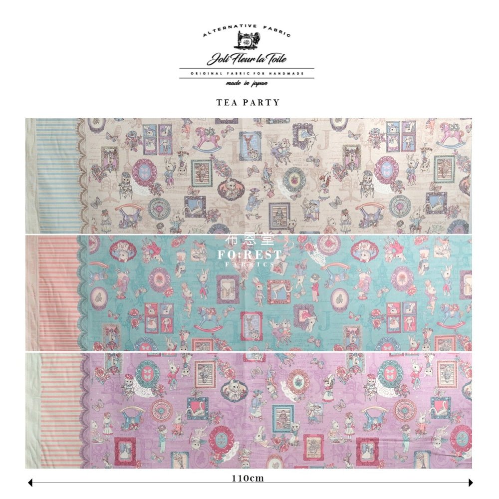 JoliFleur - cotton - TeaParty LT.PURPLE fabric - FO:REST Fabric 布恩堂Liberty fabrictana lawnjapanese fabricykk zipper