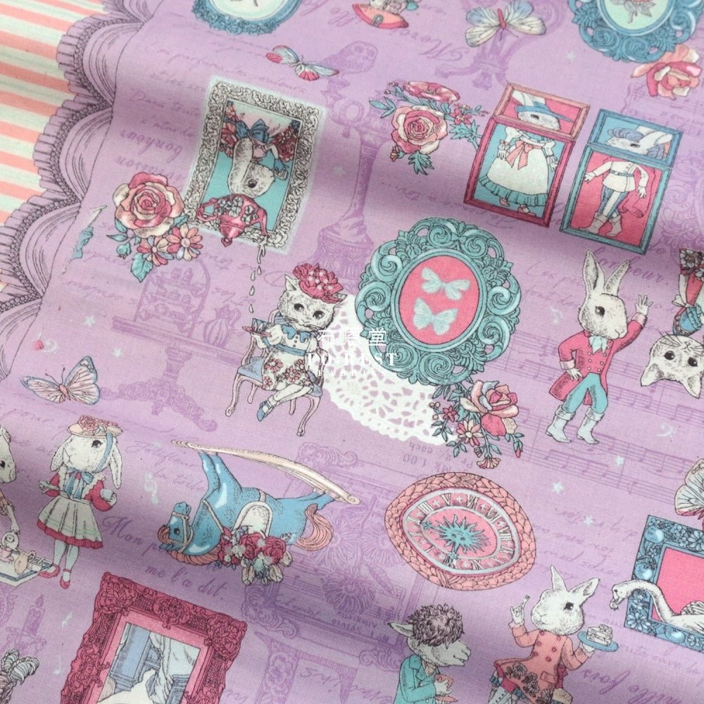 JoliFleur - cotton - TeaParty LT.PURPLE fabric - FO:REST Fabric 布恩堂Liberty fabrictana lawnjapanese fabricykk zipper