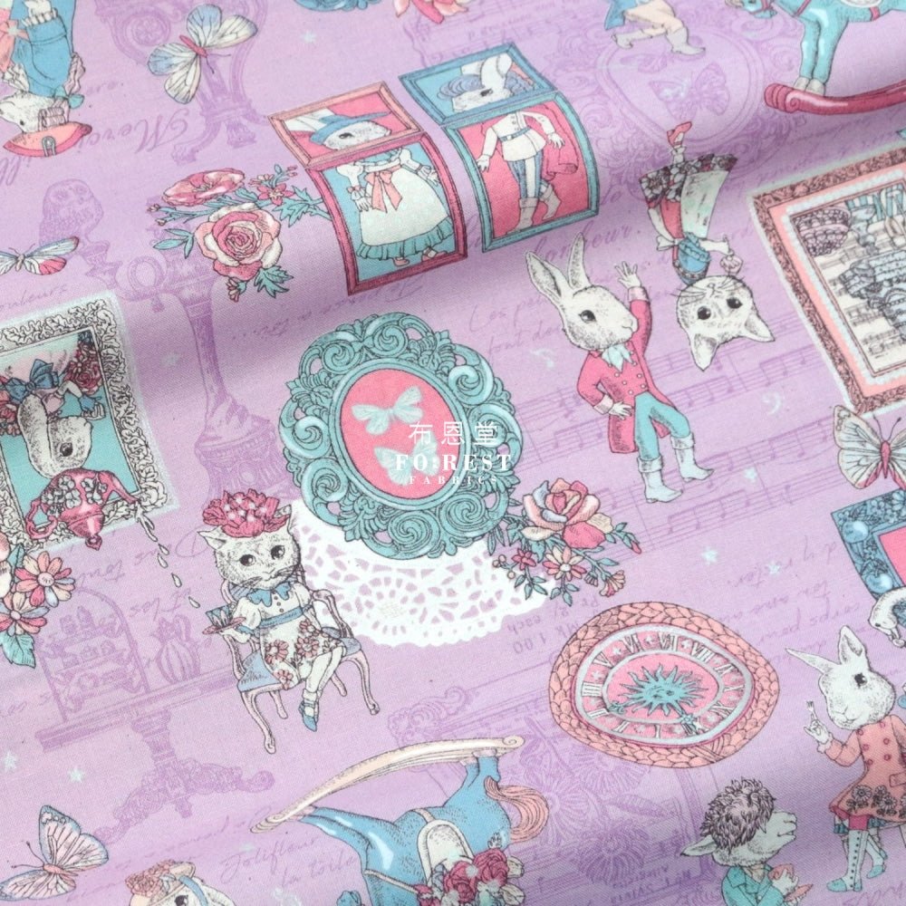 JoliFleur - cotton - TeaParty LT.PURPLE fabric - FO:REST Fabric 布恩堂Liberty fabrictana lawnjapanese fabricykk zipper