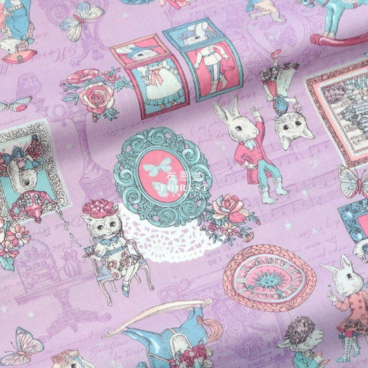 JoliFleur - cotton - TeaParty LT.PURPLE fabric - FO:REST Fabric 布恩堂Liberty fabrictana lawnjapanese fabricykk zipper