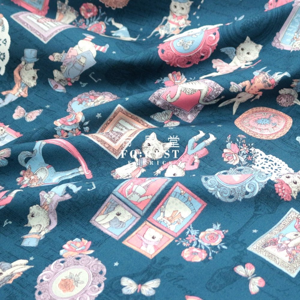 JoliFleur - cotton - TeaParty MarieBlue fabric - FO:REST Fabric 布恩堂Liberty fabrictana lawnjapanese fabricykk zipper