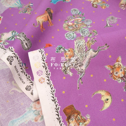 Jolifleur - Cotton Thorn Rose Fabric A Purple