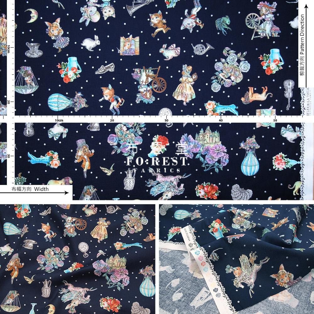 JoliFleur - cotton - THORN ROSE fabric - FO:REST Fabric 布恩堂Liberty fabrictana lawnjapanese fabricykk zipper