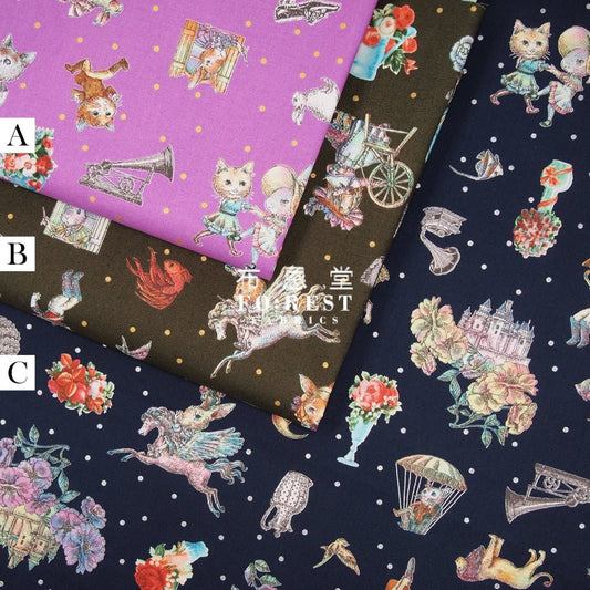 JoliFleur - cotton - THORN ROSE fabric - FO:REST Fabric 布恩堂Liberty fabrictana lawnjapanese fabricykk zipper