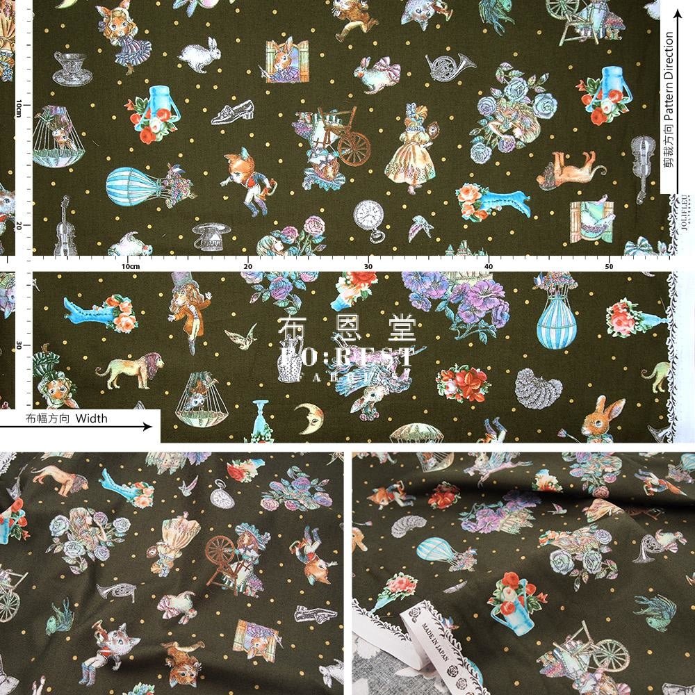 JoliFleur - cotton - THORN ROSE fabric - FO:REST Fabric 布恩堂Liberty fabrictana lawnjapanese fabricykk zipper
