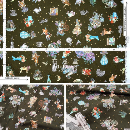JoliFleur - cotton - THORN ROSE fabric - FO:REST Fabric 布恩堂Liberty fabrictana lawnjapanese fabricykk zipper