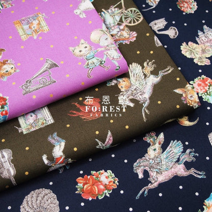JoliFleur - cotton - THORN ROSE fabric - FO:REST Fabric 布恩堂Liberty fabrictana lawnjapanese fabricykk zipper