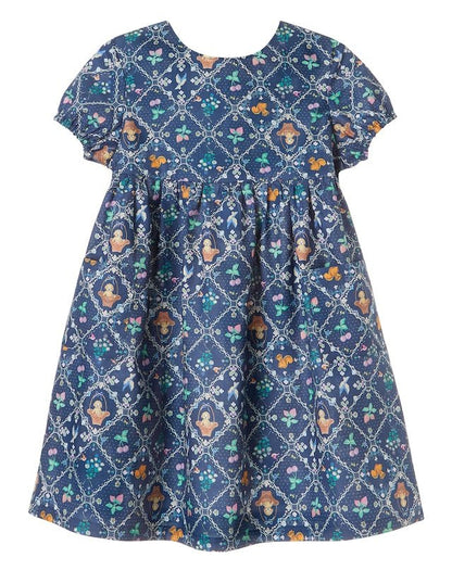 Kids gathered waist One Piece | Paper Pattern - FO:REST Fabric 布恩堂Liberty fabrictana lawnjapanese fabricykk zipper