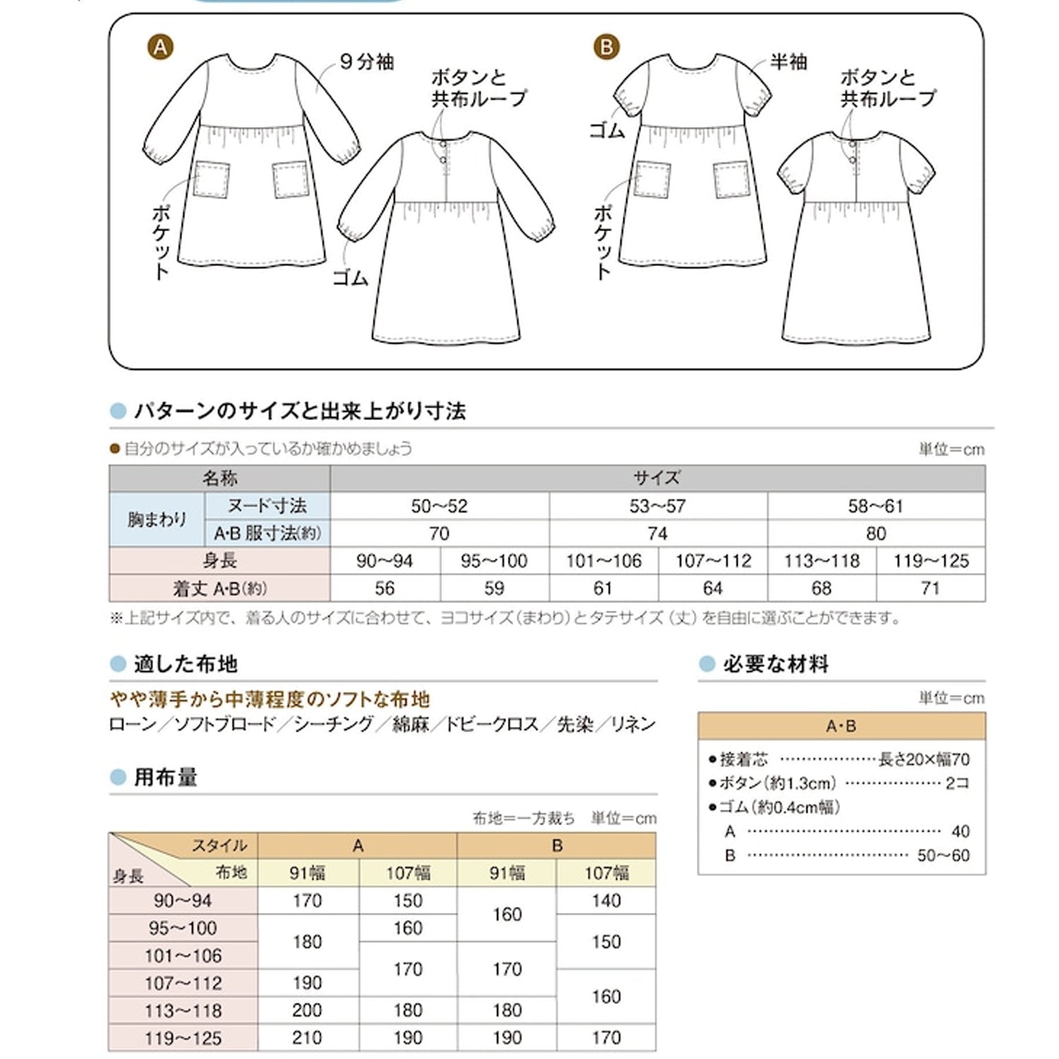Kids gathered waist One Piece | Paper Pattern - FO:REST Fabric 布恩堂Liberty fabrictana lawnjapanese fabricykk zipper