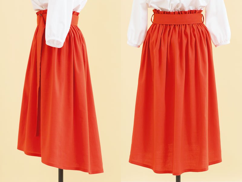 LADIES Back - down long skirt | Paper pattern - FO:REST Fabric 布恩堂Liberty fabrictana lawnjapanese fabricykk zipper
