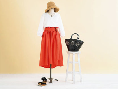 LADIES Back - down long skirt | Paper pattern - FO:REST Fabric 布恩堂Liberty fabrictana lawnjapanese fabricykk zipper