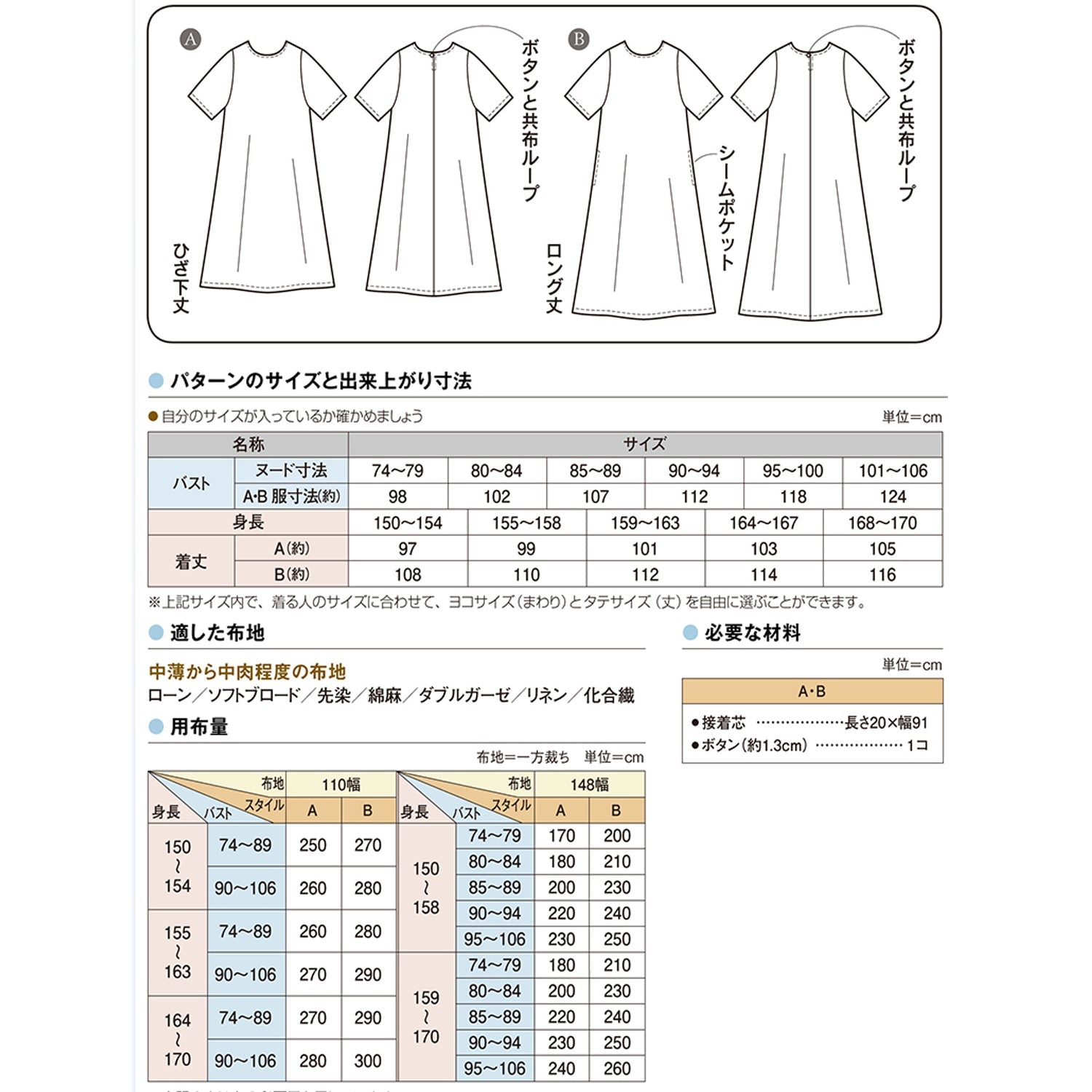 Ladies Half sleeve A Line One - Piece | Paper Pattern - FO:REST Fabric 布恩堂Liberty fabrictana lawnjapanese fabricykk zipper