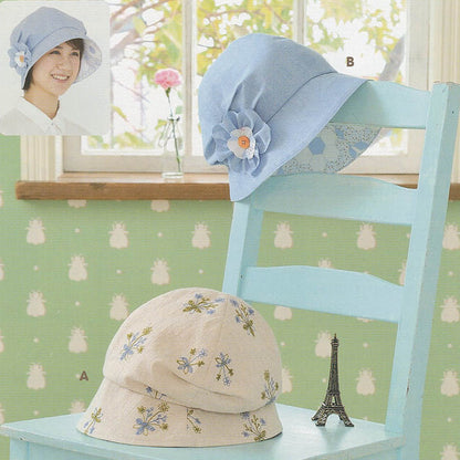 Ladies Small face hat | Paper pattern - FO:REST Fabric 布恩堂Liberty fabrictana lawnjapanese fabricykk zipper