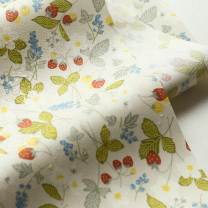 Laminated fabric (cotton) - Strawberry Waterproof 膠膜防水 - FO:REST Fabric 布恩堂Liberty fabrictana lawnjapanese fabricykk zipper
