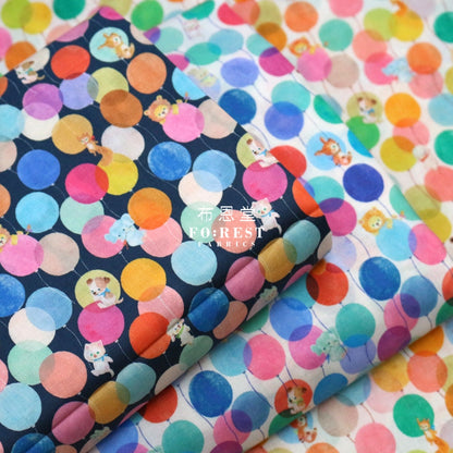 Lawn - Balloon Land Fabric Blue Cotton Lawn