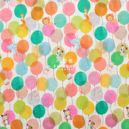 Lawn - Balloon Land Fabric Orange Cotton Lawn