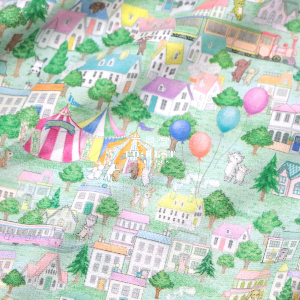 Lawn - City Fabric Ltgreen Cotton Lawn