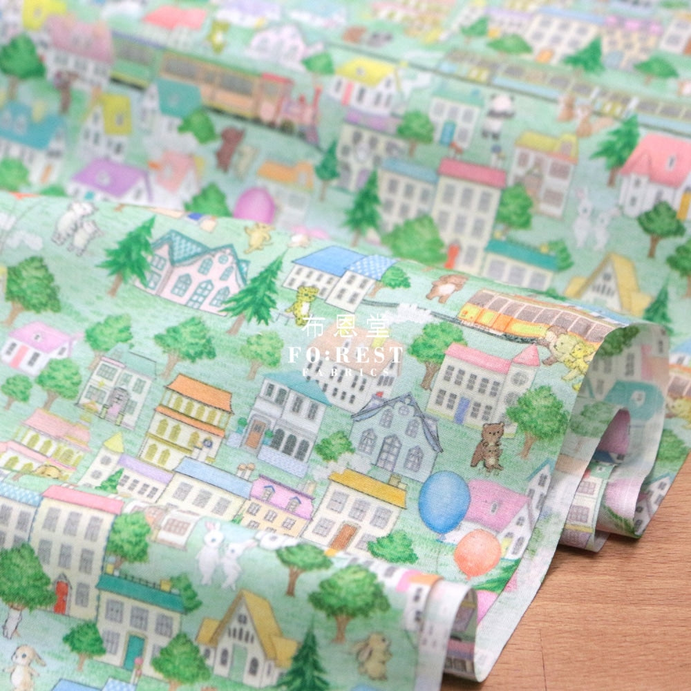 Lawn - City Fabric Ltgreen Cotton Lawn