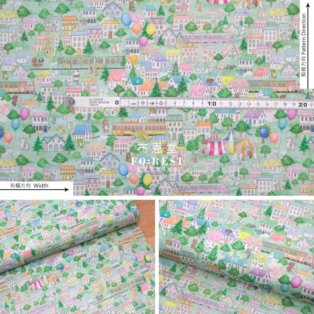 Lawn - City Fabric Ltgreen Cotton Lawn