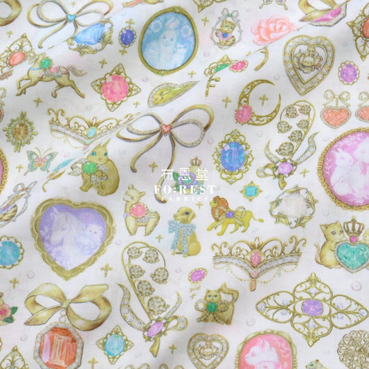 Lawn - Dress Up Fabric Cream Cotton Lawn