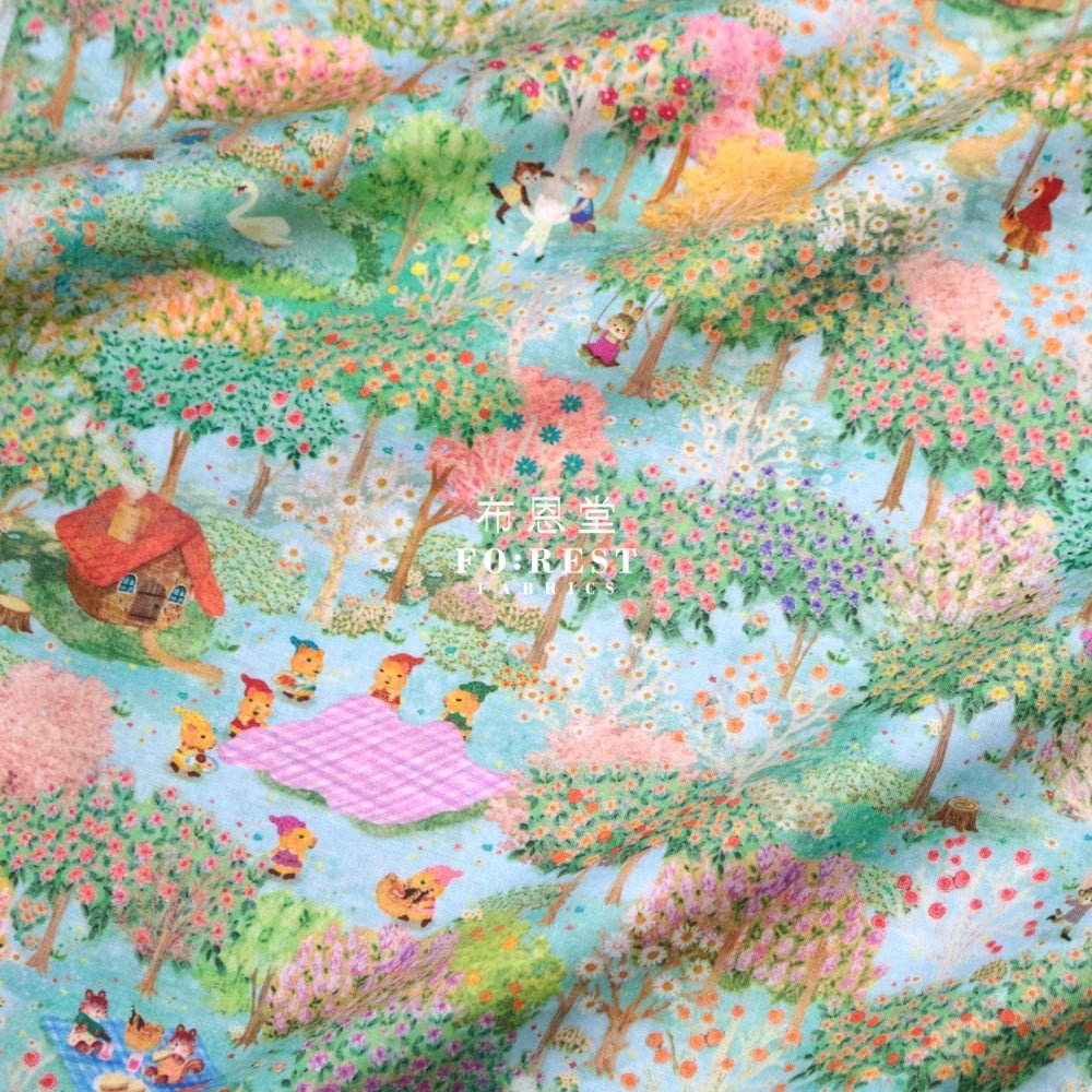 Lawn - Little Red Riding Hood fabric Morning - FO:REST Fabric 布恩堂Liberty fabrictana lawnjapanese fabricykk zipper