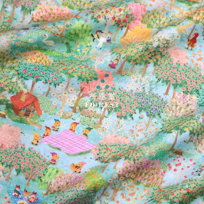 Lawn - Little Red Riding Hood fabric Morning - FO:REST Fabric 布恩堂Liberty fabrictana lawnjapanese fabricykk zipper