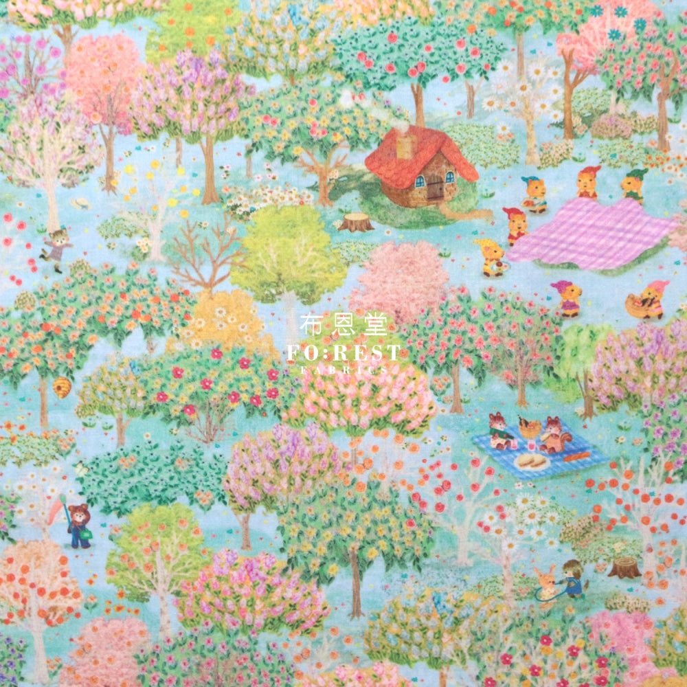 Lawn - Little Red Riding Hood fabric Morning - FO:REST Fabric 布恩堂Liberty fabrictana lawnjapanese fabricykk zipper