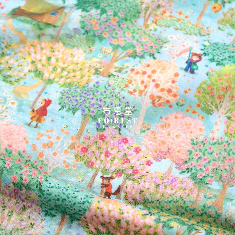 Lawn - Little Red Riding Hood fabric Morning - FO:REST Fabric 布恩堂Liberty fabrictana lawnjapanese fabricykk zipper