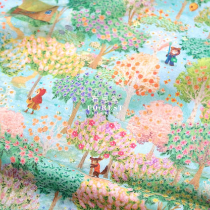 Lawn - Little Red Riding Hood fabric Morning - FO:REST Fabric 布恩堂Liberty fabrictana lawnjapanese fabricykk zipper