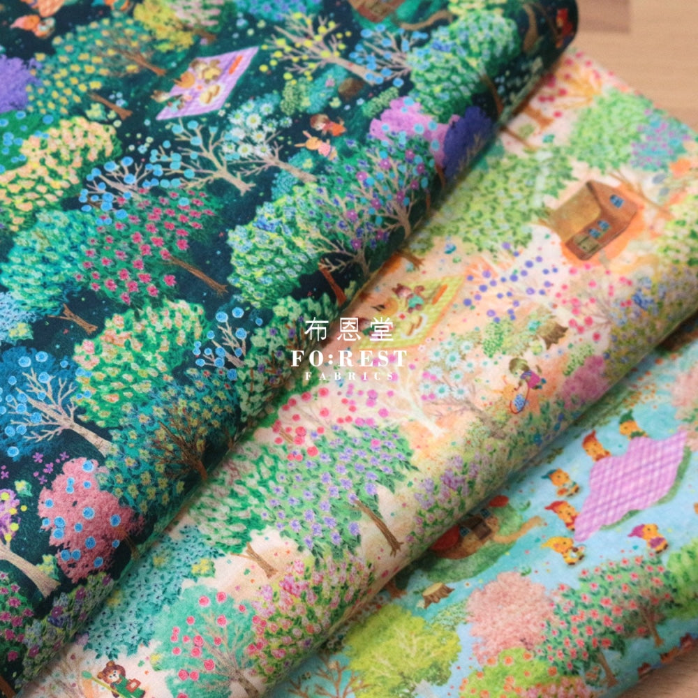 Lawn - Little Red Riding Hood Fabric Night Cotton Lawn