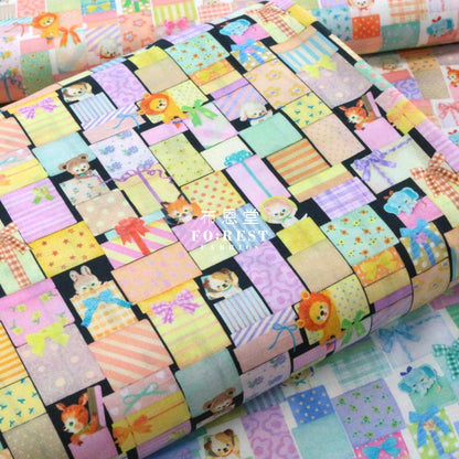 Lawn - Puzzle Fabric Black Cotton Lawn